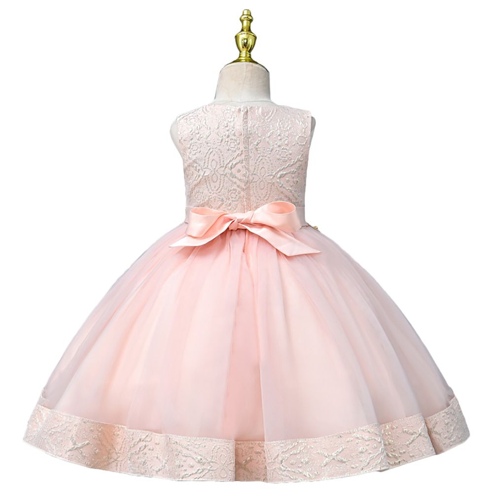 D' Daniela - Jasmine Flowers Party Dress w/ Jacket - Pink