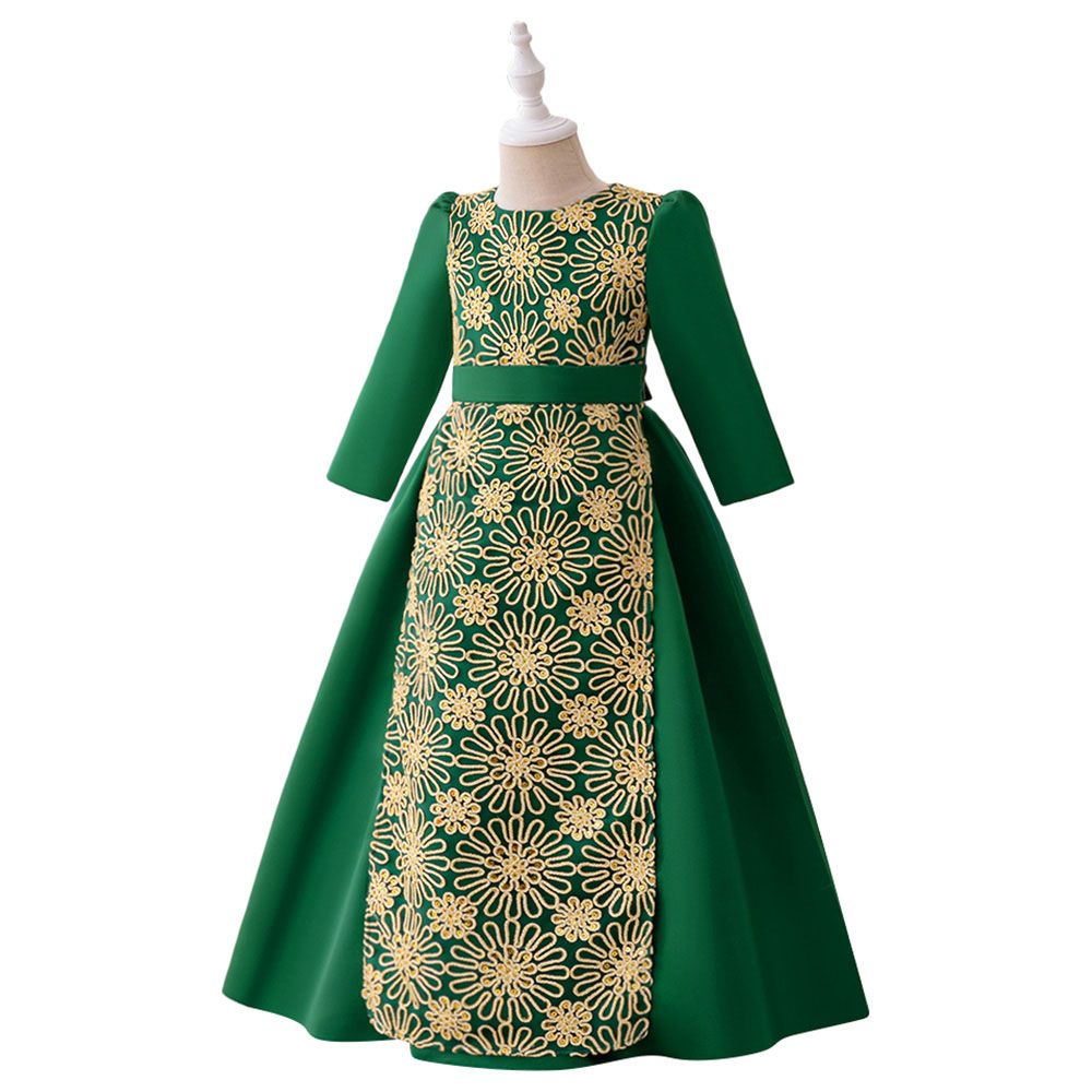 D' Daniela - Fathima Jalabiya Abaya With Sleeves - Green