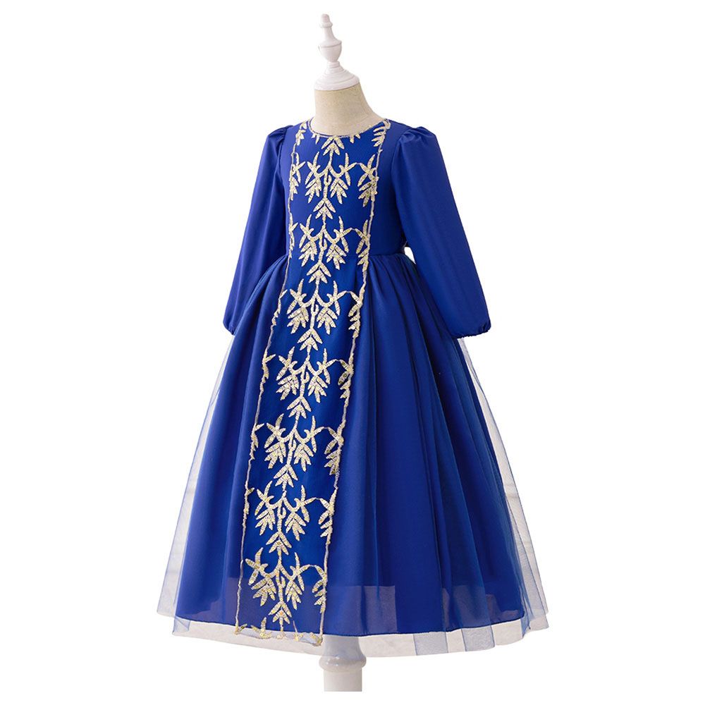 D' Daniela - Khadija Jalabiya Abaya With Sleeves - Blue