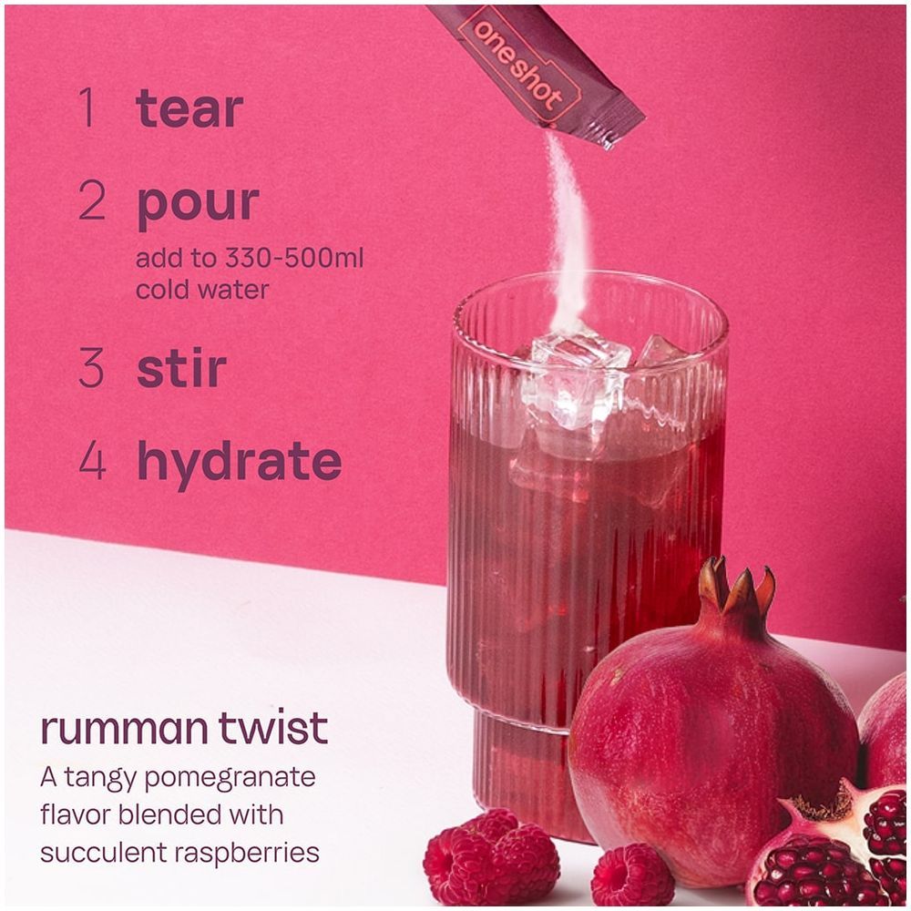 Oneshot - Electrolyte Hydration Sticks - Rumman Twist - 14 Pcs