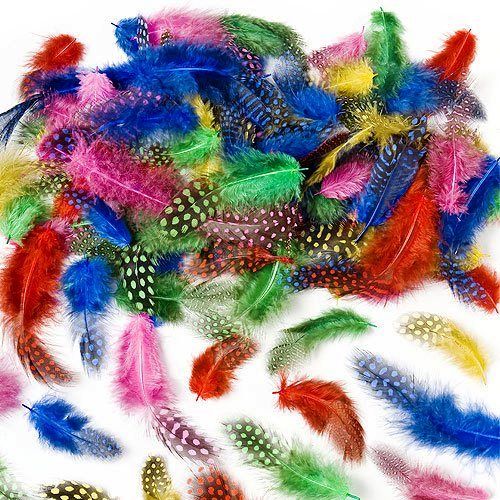 Baker Ross Speckled Feathers (Pack of 120)