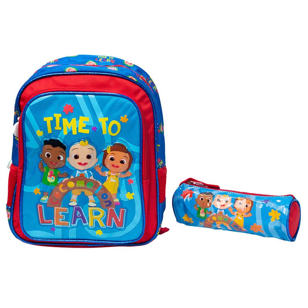 Cocomelon - Back Pack 12-inch With Pencil Case - Blue