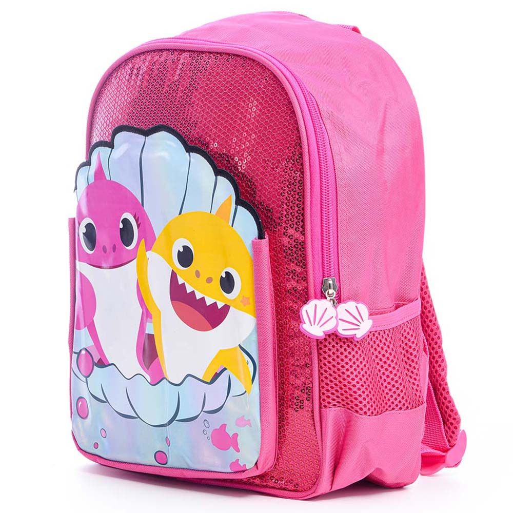 Baby Shark - Back Pack 12-inch With Pencil Case - Pink