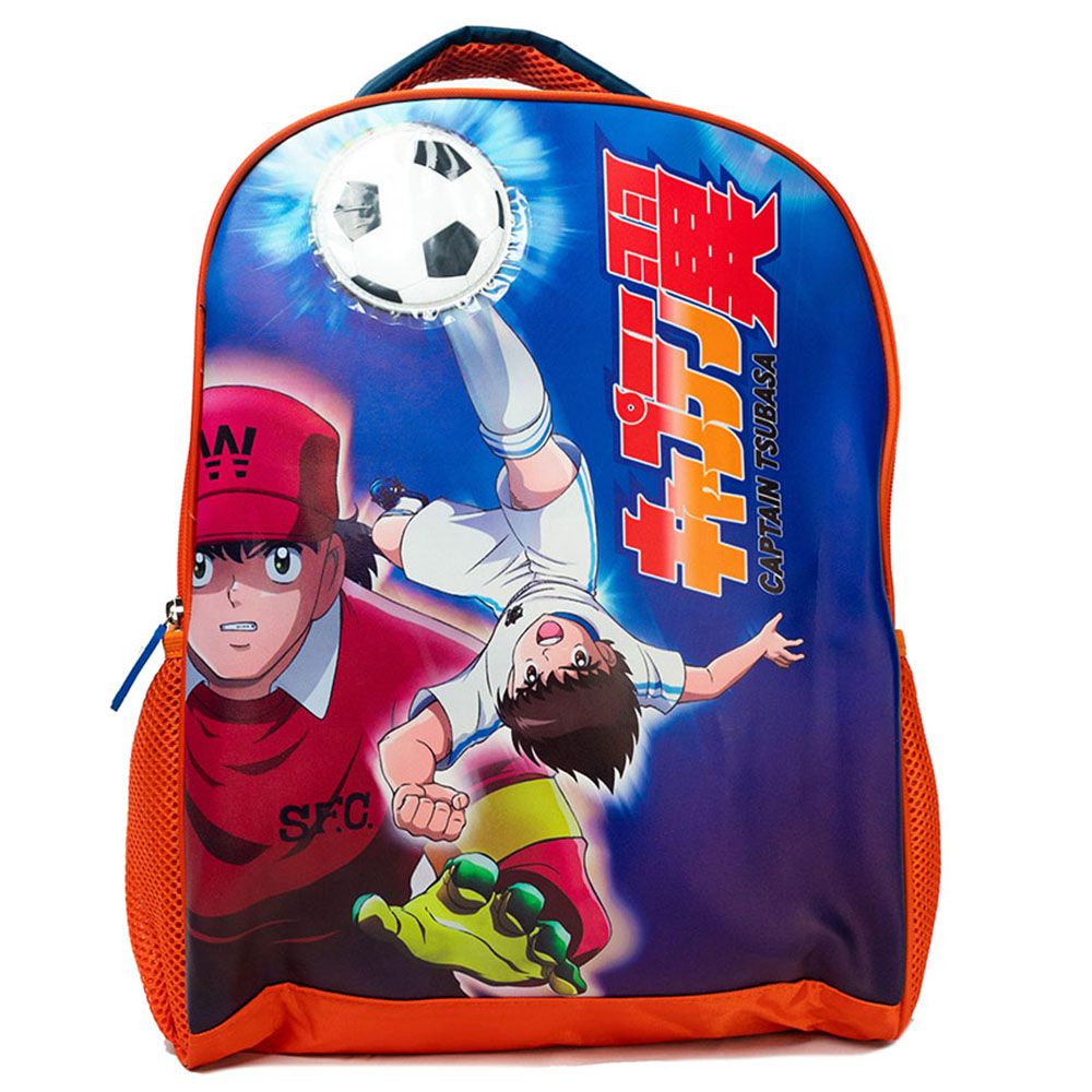 Captain Tsubasa - Back Pack 16-inch With Lunch Bag And Pencil Case - Blue