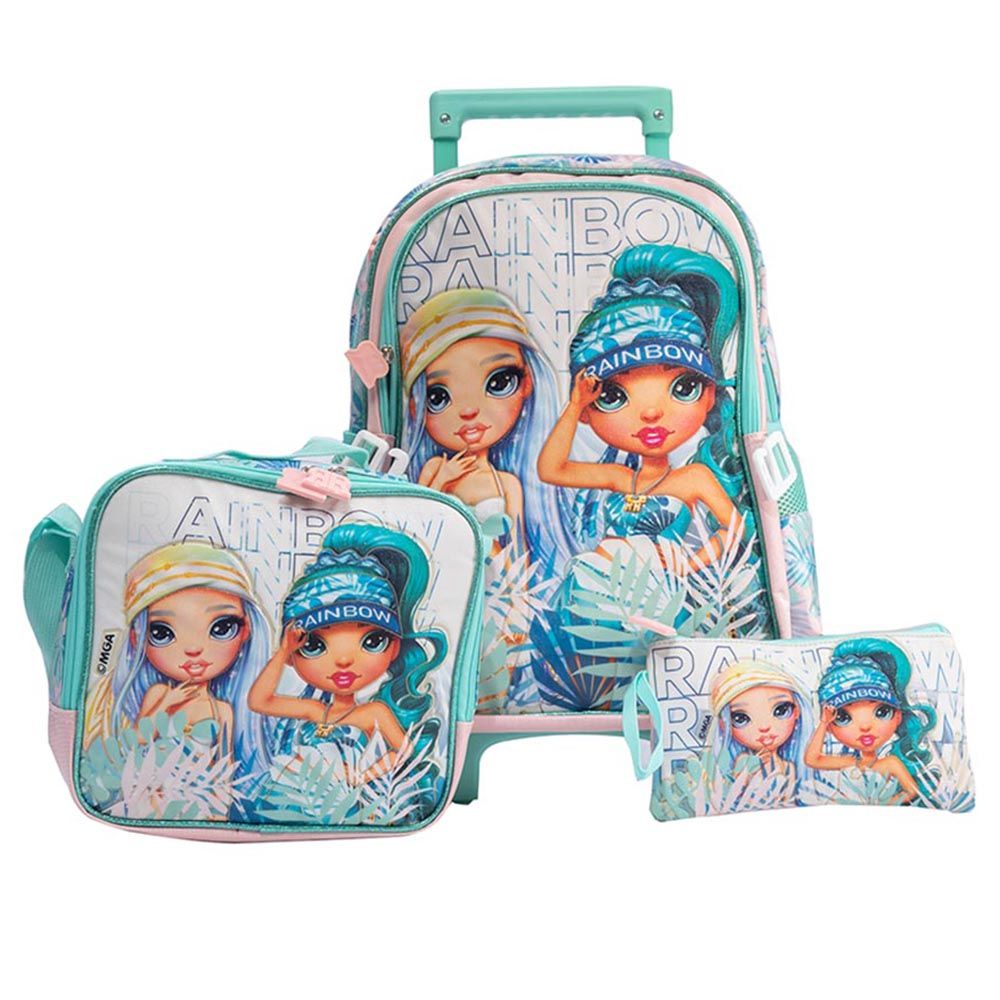 Rainbow High - Trolley Bag 16-inch With Lunch Bag And Pencil Case - Blue