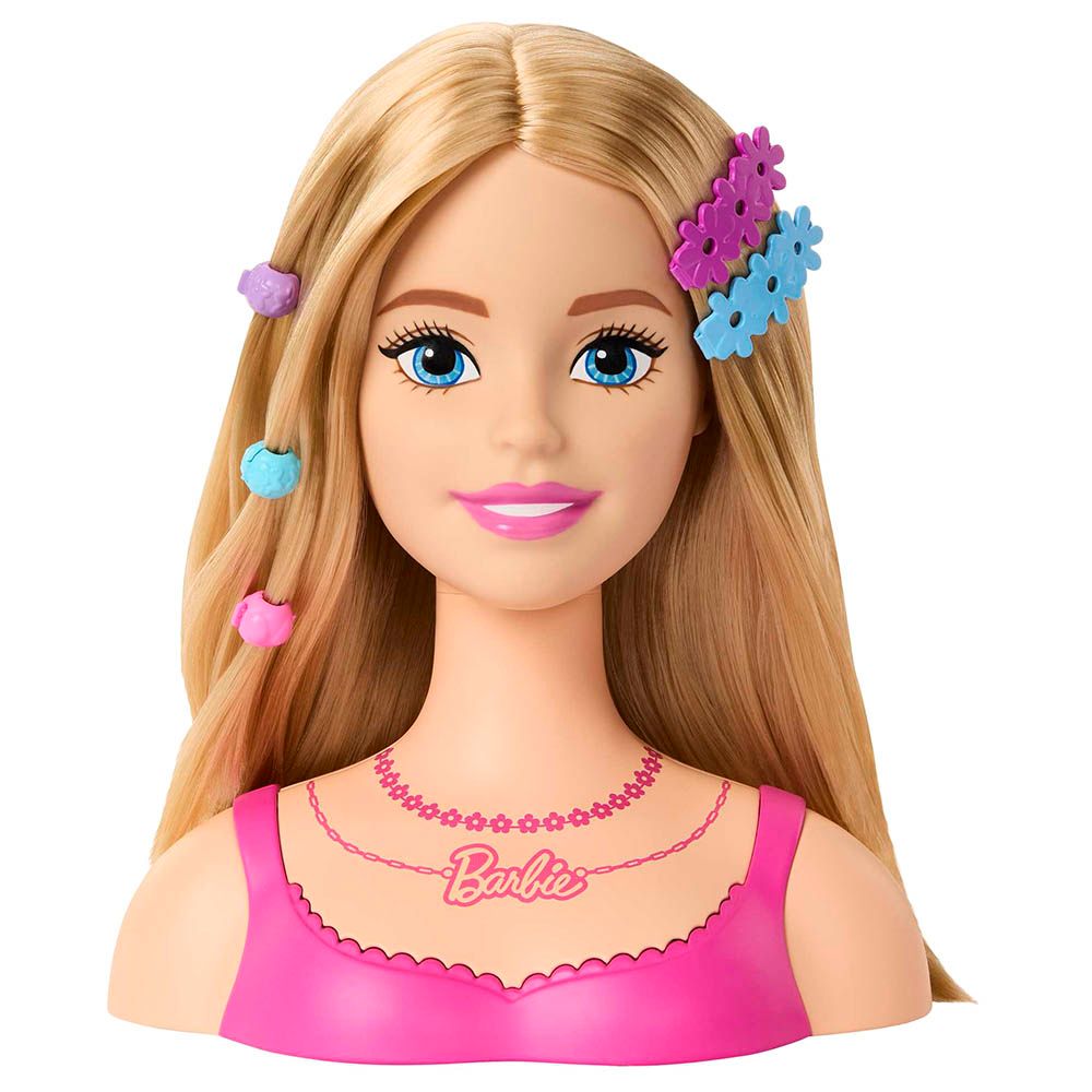 Mattel Games - Barbie Value Styling Head Playset - Blonde - 21pcs