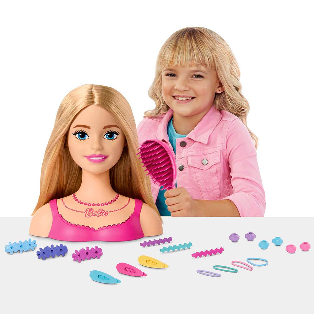 Mattel Games - Barbie Value Styling Head Playset - Blonde - 21pcs