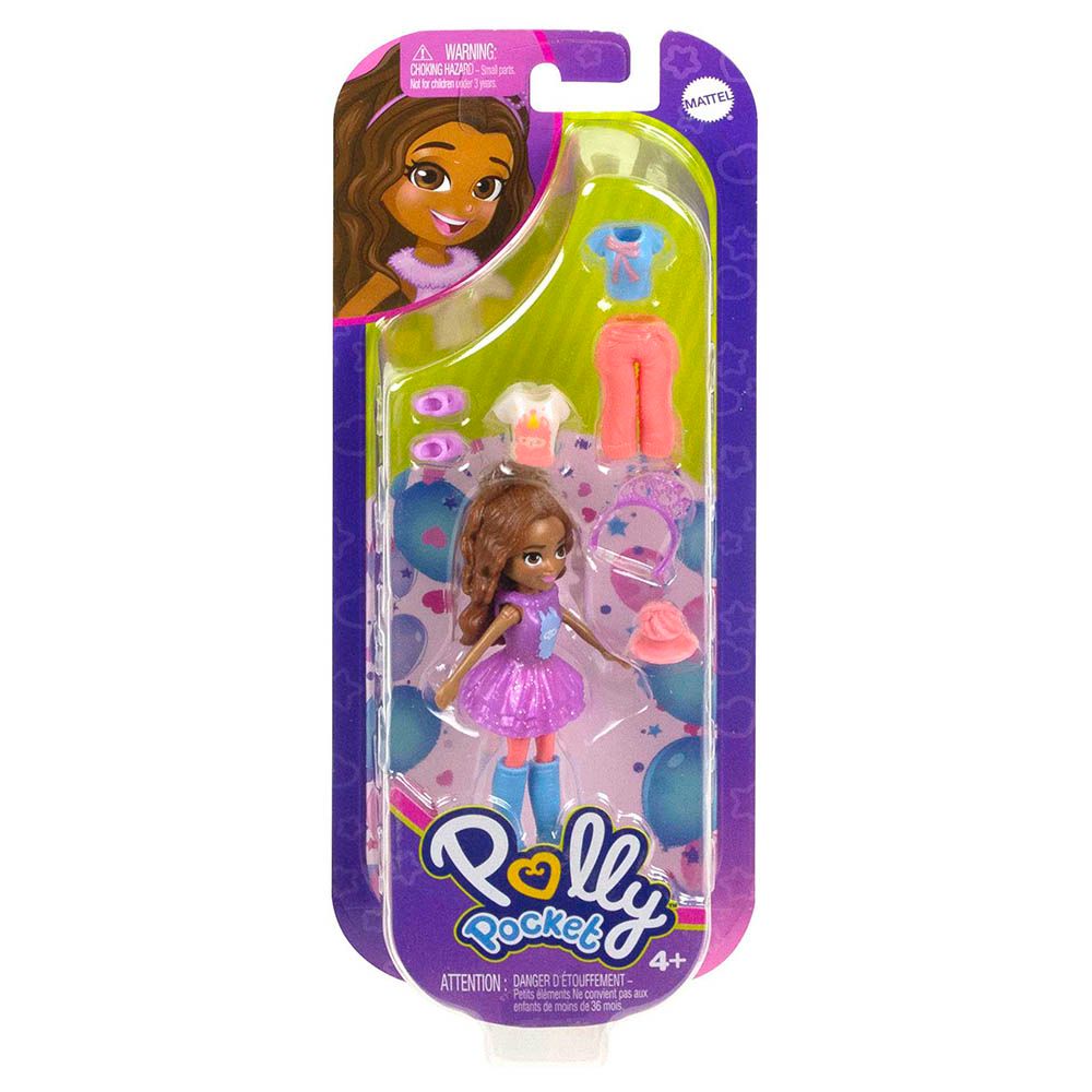 Mattel Games - Polly Pocket Dolls & 5 Accessories 1pc - 3-Inch - Style May Vary