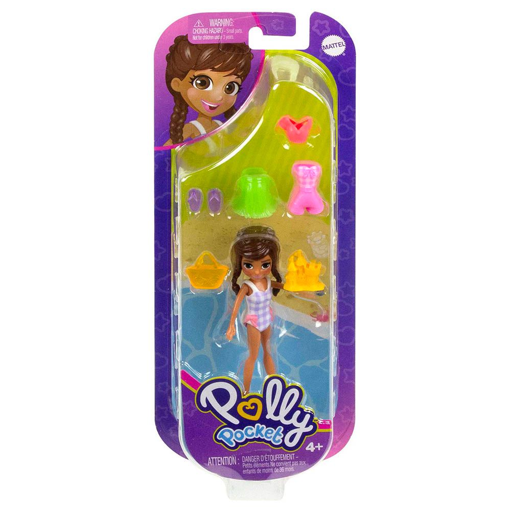 Mattel Games - Polly Pocket Dolls & 5 Accessories 1pc - 3-Inch - Style May Vary