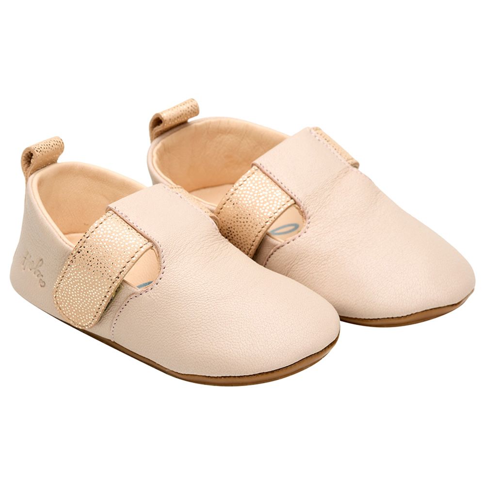 Hob - Neil Soft Sole Double Strap Shoes - Blush/Beige