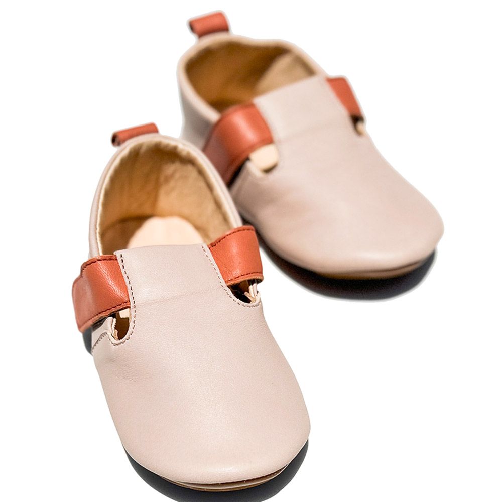 Hob - Neil Soft Sole Double Strap Shoes - Blush/Terracotta