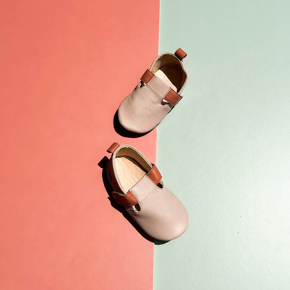 Hob - Neil Soft Sole Double Strap Shoes - Blush/Terracotta