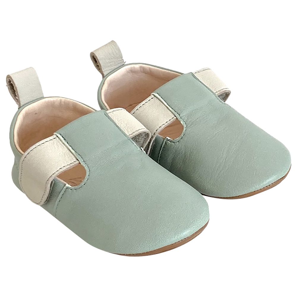 Hob - Neil Soft Sole Double Strap Shoes - Sage/Beige