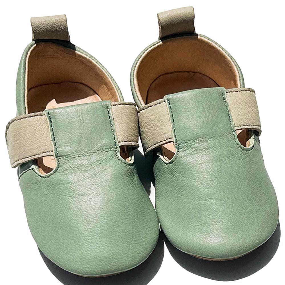 Hob - Neil Soft Sole Double Strap Shoes - Sage/Beige