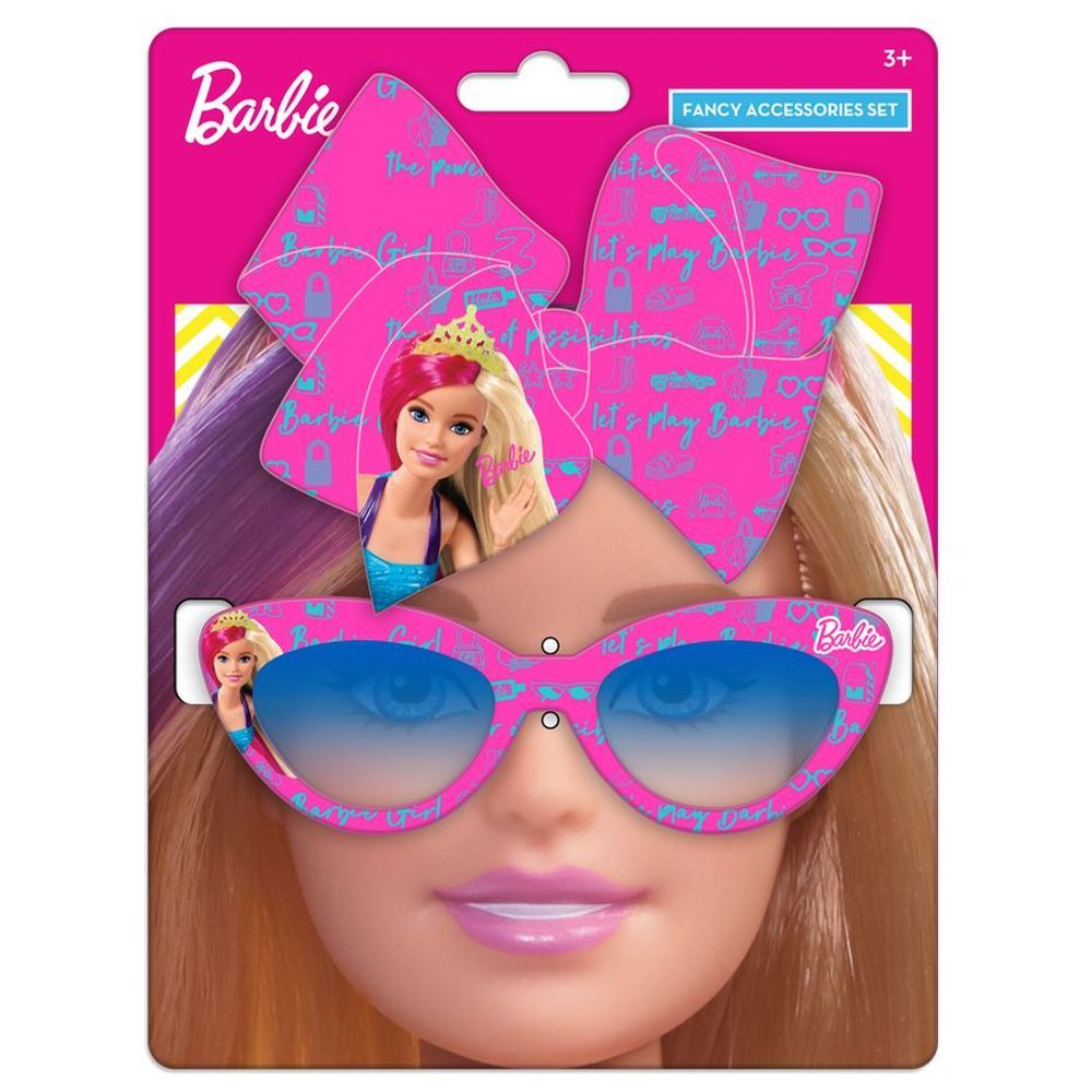 Barbie - Girls Hair Bow Clips With Sunglasess