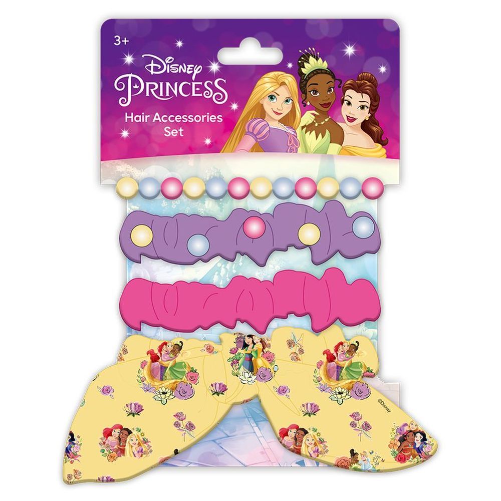 Disney - Girls Princess Hair Accessories Set - 4pcs