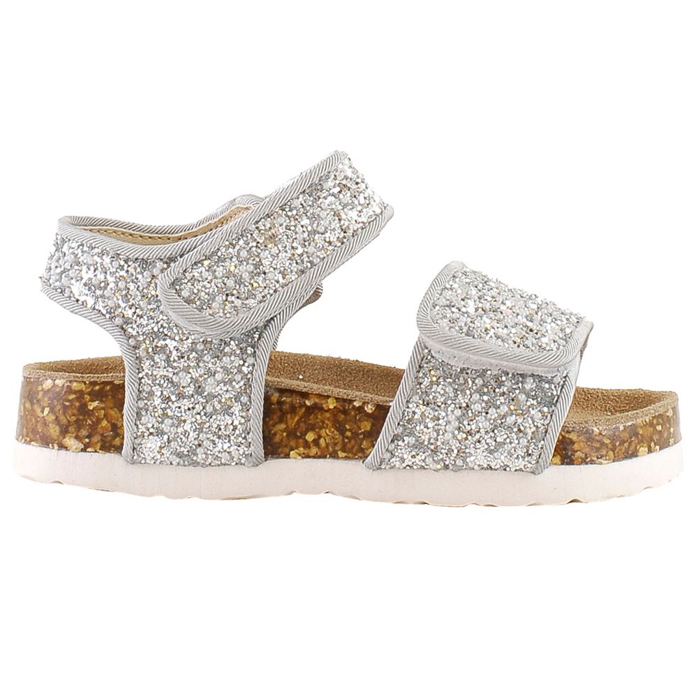 Colors of California - Pearls And Glitter Baby Sandal - Silver