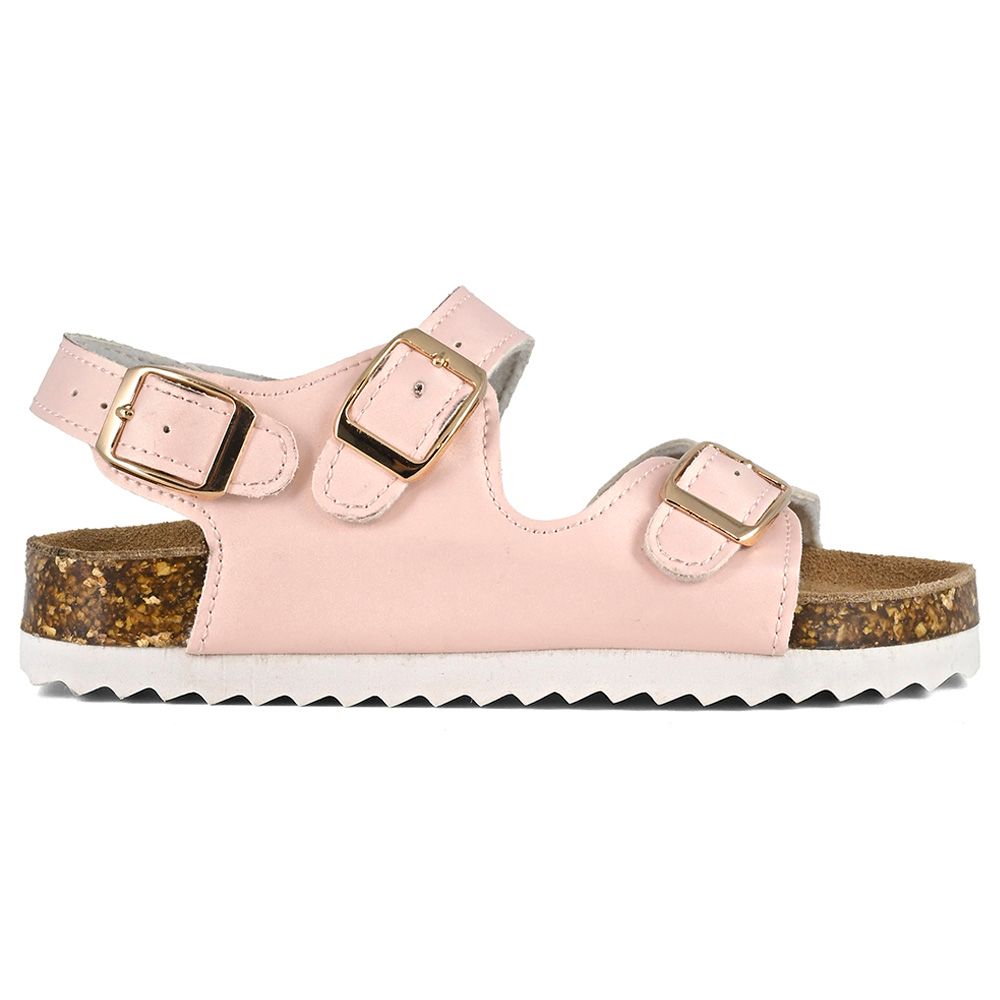 Colors of California - Three Buckles Girl's Sandal - Fondant Pink