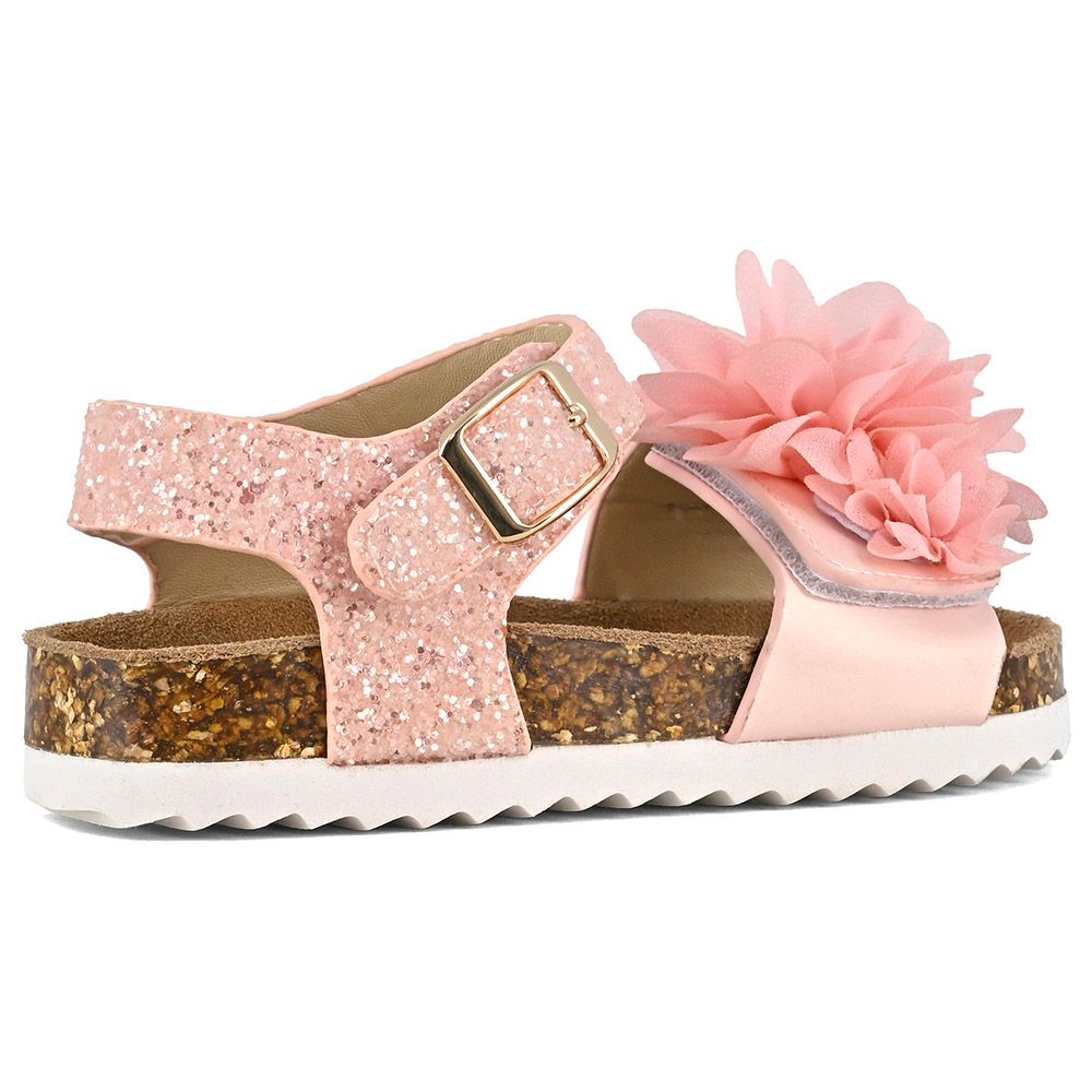 Colors of California - Sandal With Flowers - Fondant Pink