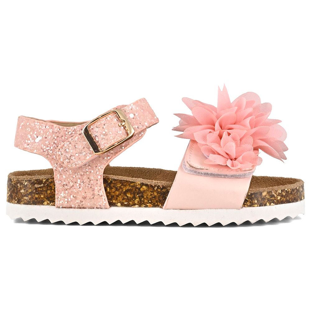 Colors of California - Sandal With Flowers - Fondant Pink