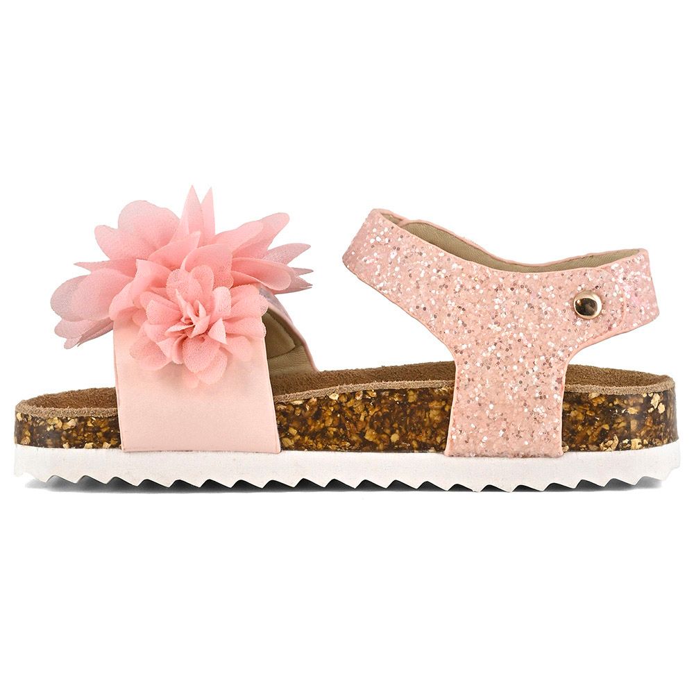 Colors of California - Sandal With Flowers - Fondant Pink