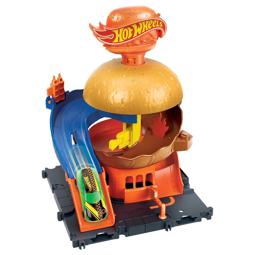 Hot Wheels - City Downtown Burger Blitz Drive-Thru Playset