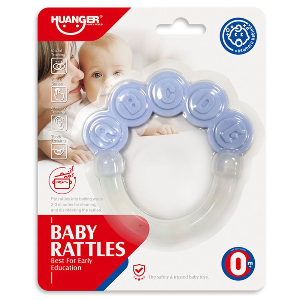 Huanger - Baby Paw Teether with Rattle - Blue