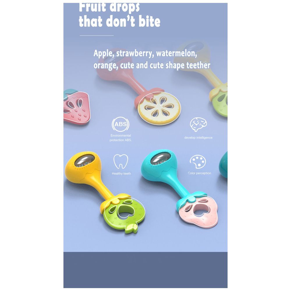 Huanger - Baby Fruit Teether w/ Rattle - Apple