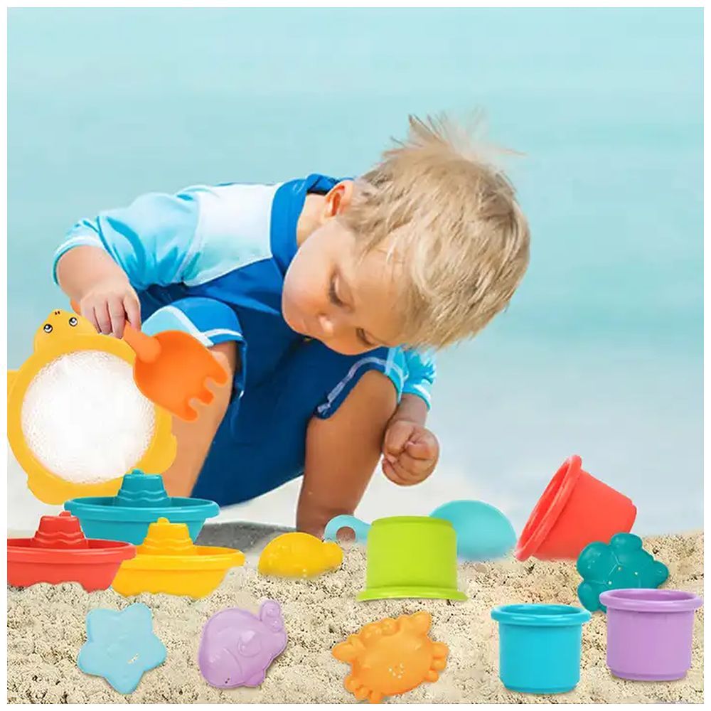 Huanger - Kids Sand Beach & Water Bath Toyset - 15pcs