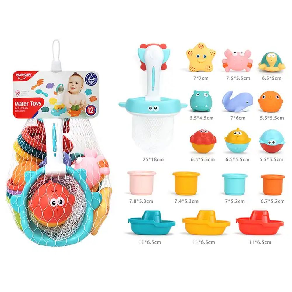 Huanger - Kids Water Bath & Shower Toyset - 17pcs