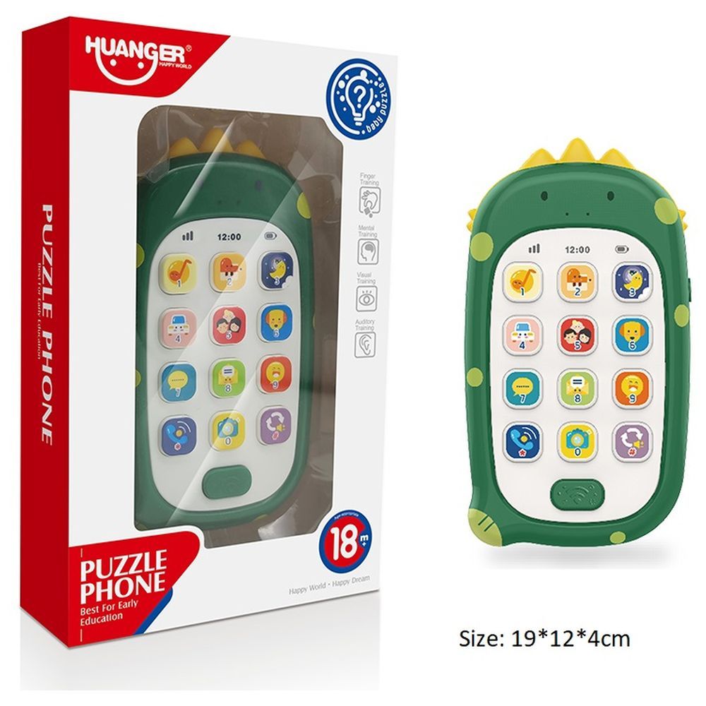 Huanger - Kid's Musical Fun Animal Mobile Phone - Dinosaur - Green