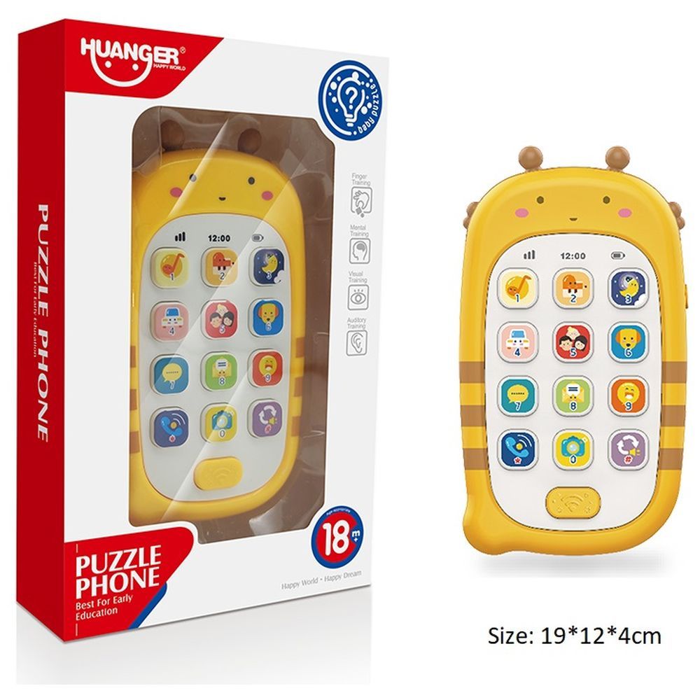 Huanger - Kid's Musical Fun Animal Mobile Phone - Bee - Yellow