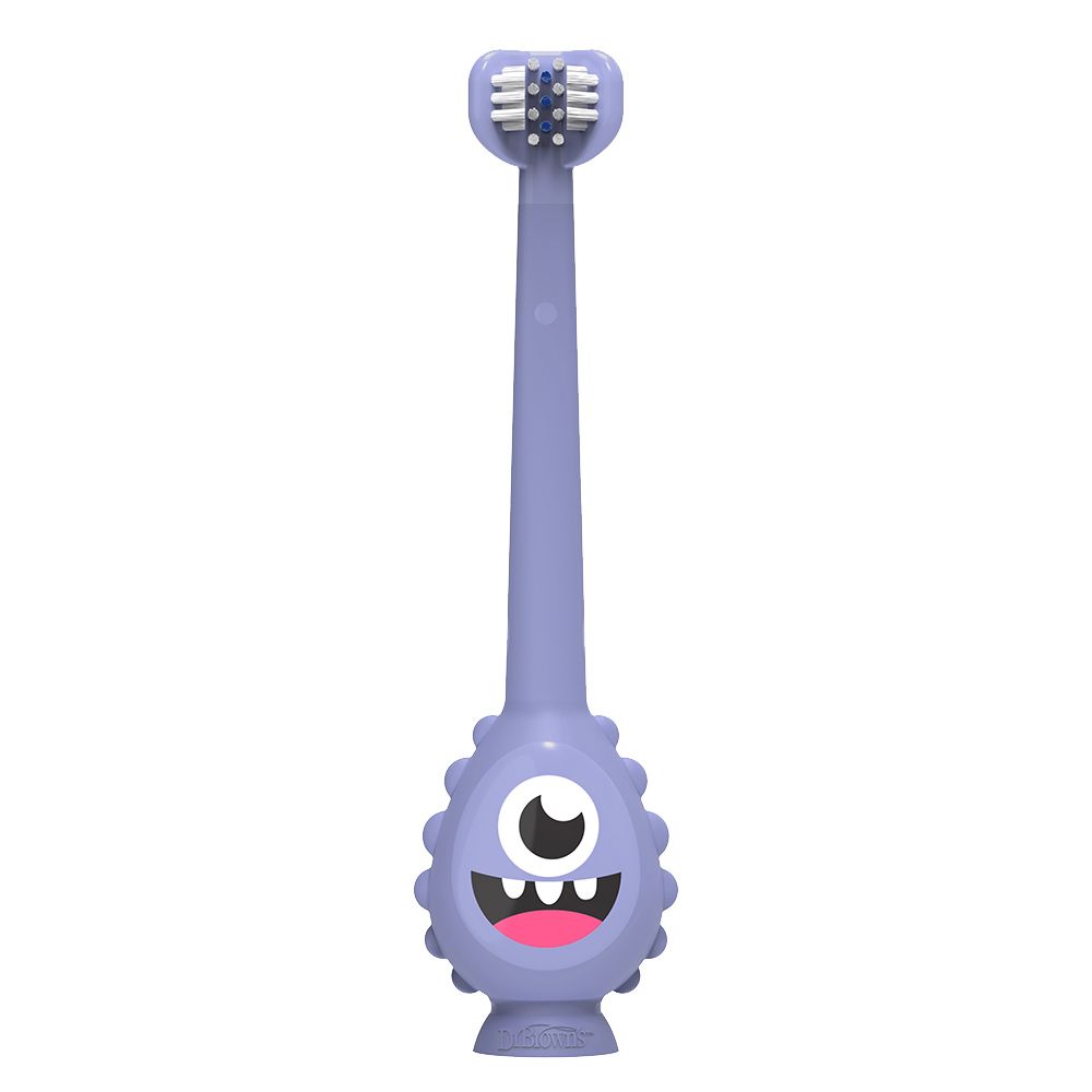 Dr. Brown's - ToothScrubber Monster Toddler Toothbrush - Purple