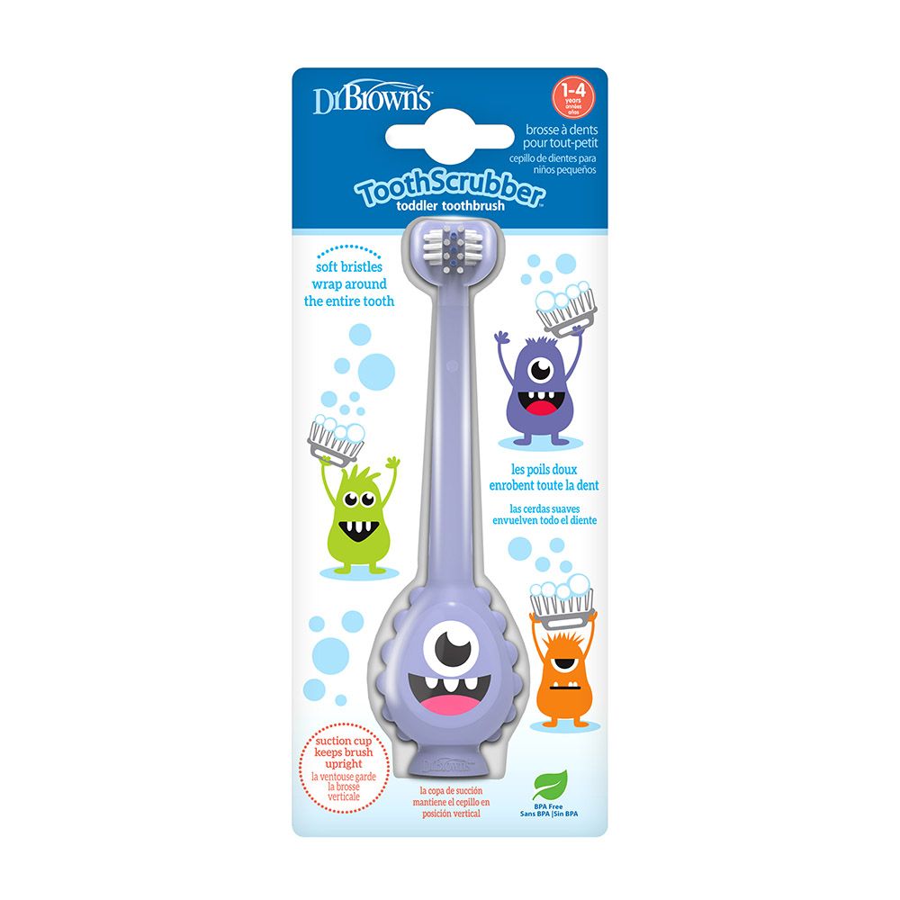 Dr. Brown's - ToothScrubber Monster Toddler Toothbrush - Purple