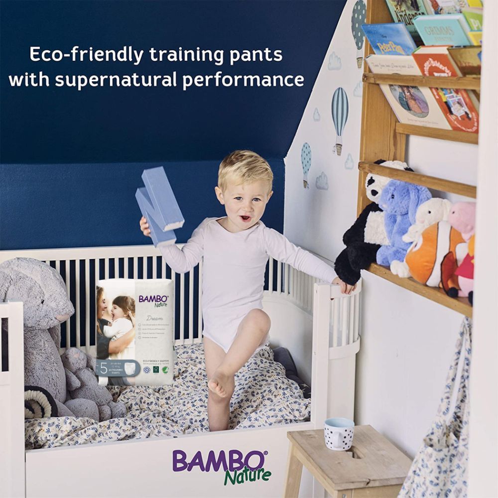 Bambo Nature - Eco-Friendly Diaper Pants, Size 5, 11-17kg 20 Count