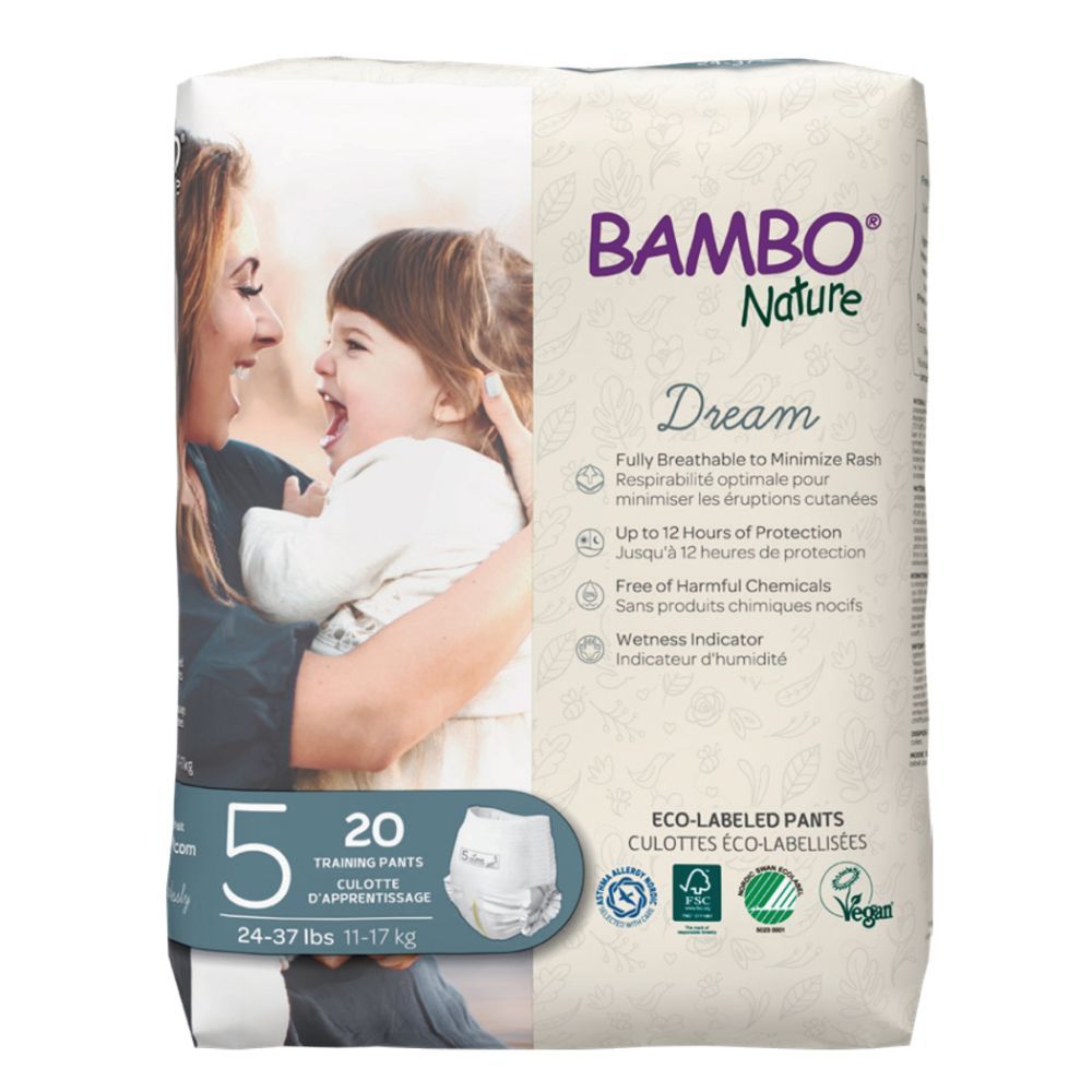 Bambo Nature - Eco-Friendly Diaper Pants, Size 5, 11-17kg 20 Count