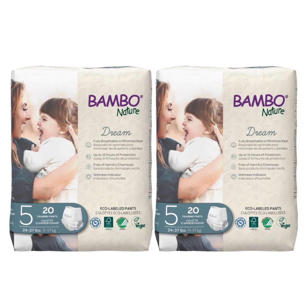 Bambo Nature - Eco-Friendly Diaper Pants, Size 5, 11-17kg 40 pcs, Value Pack