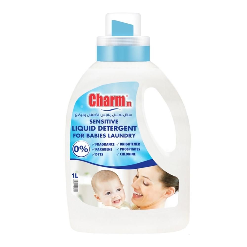 Charmm - Baby Sensitive Laundry Liquid - 1 L w/ Bottle & Toy Cleanser - 1 L