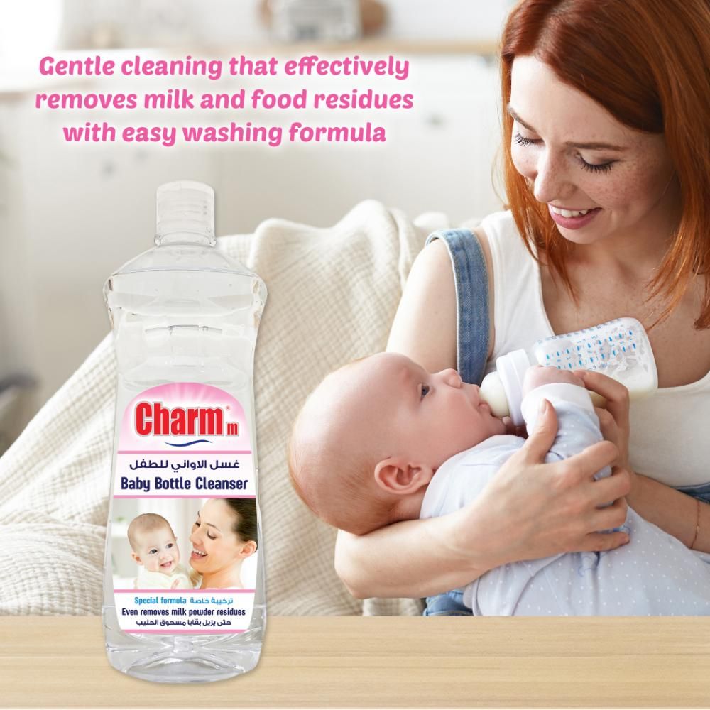 Charmm - Baby Sensitive Laundry Liquid - 1 L w/ Bottle & Toy Cleanser - 1 L