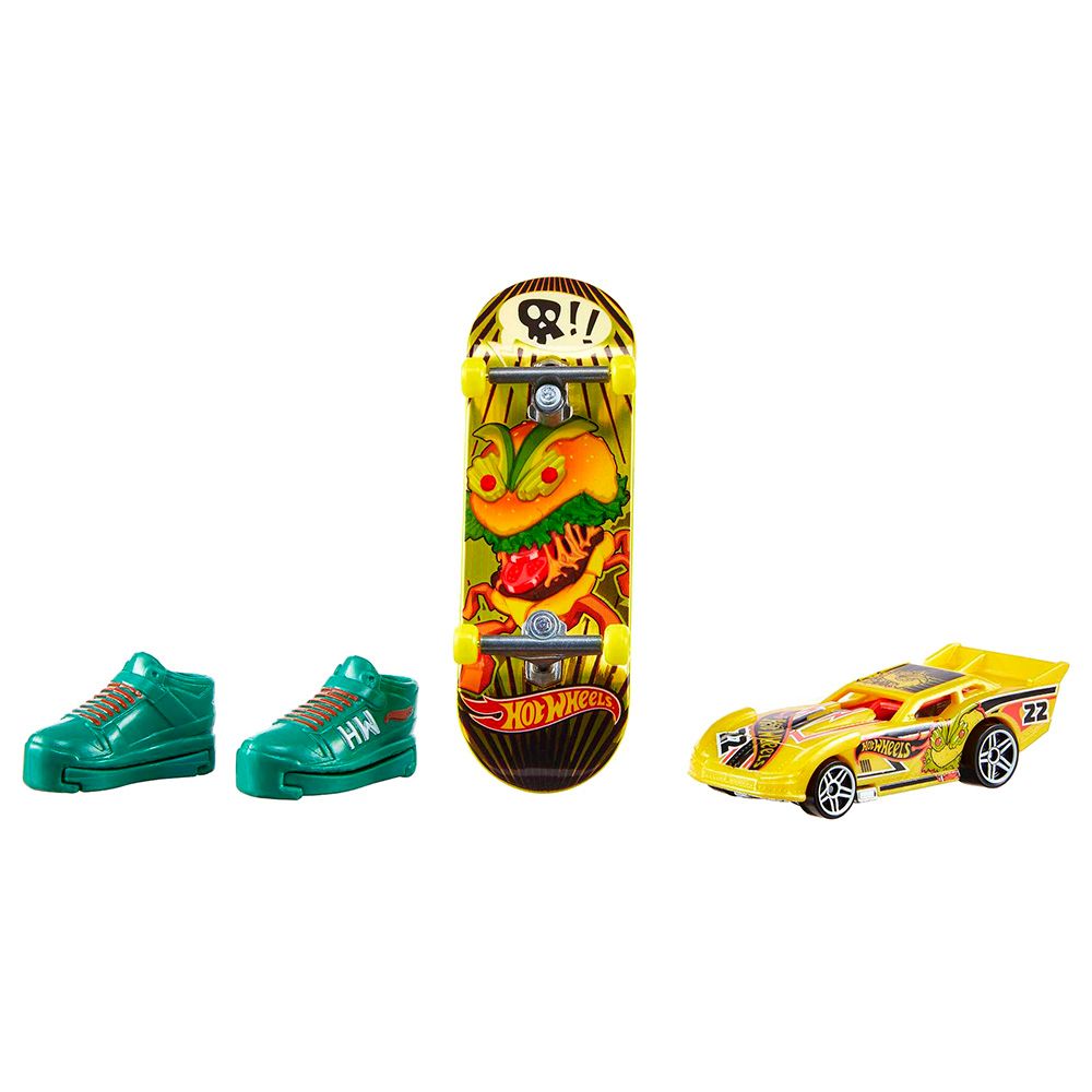 Hot Wheels - Skates Fingerboard With Die Cast Set 1pc - Style May Vary