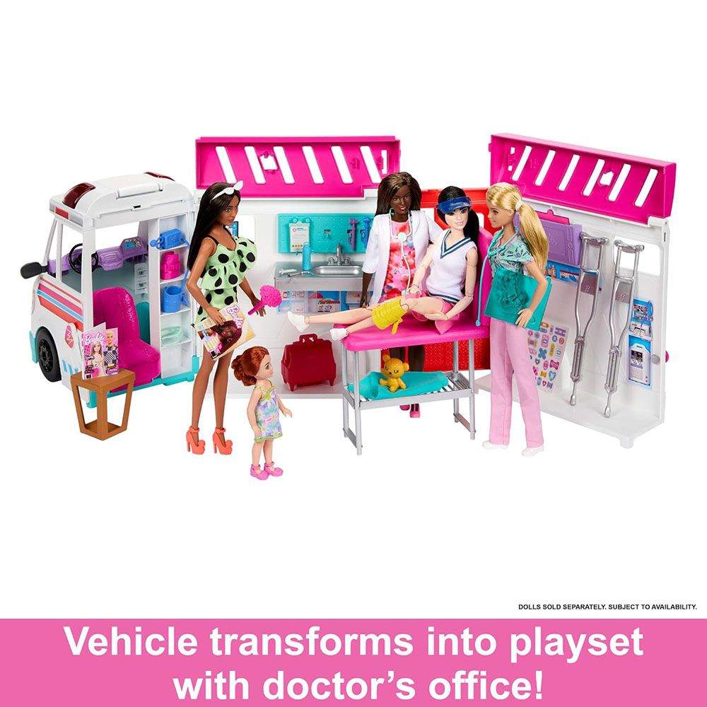 Mattel Games - Barbie Care Clinic Doll Playset - 20pcs