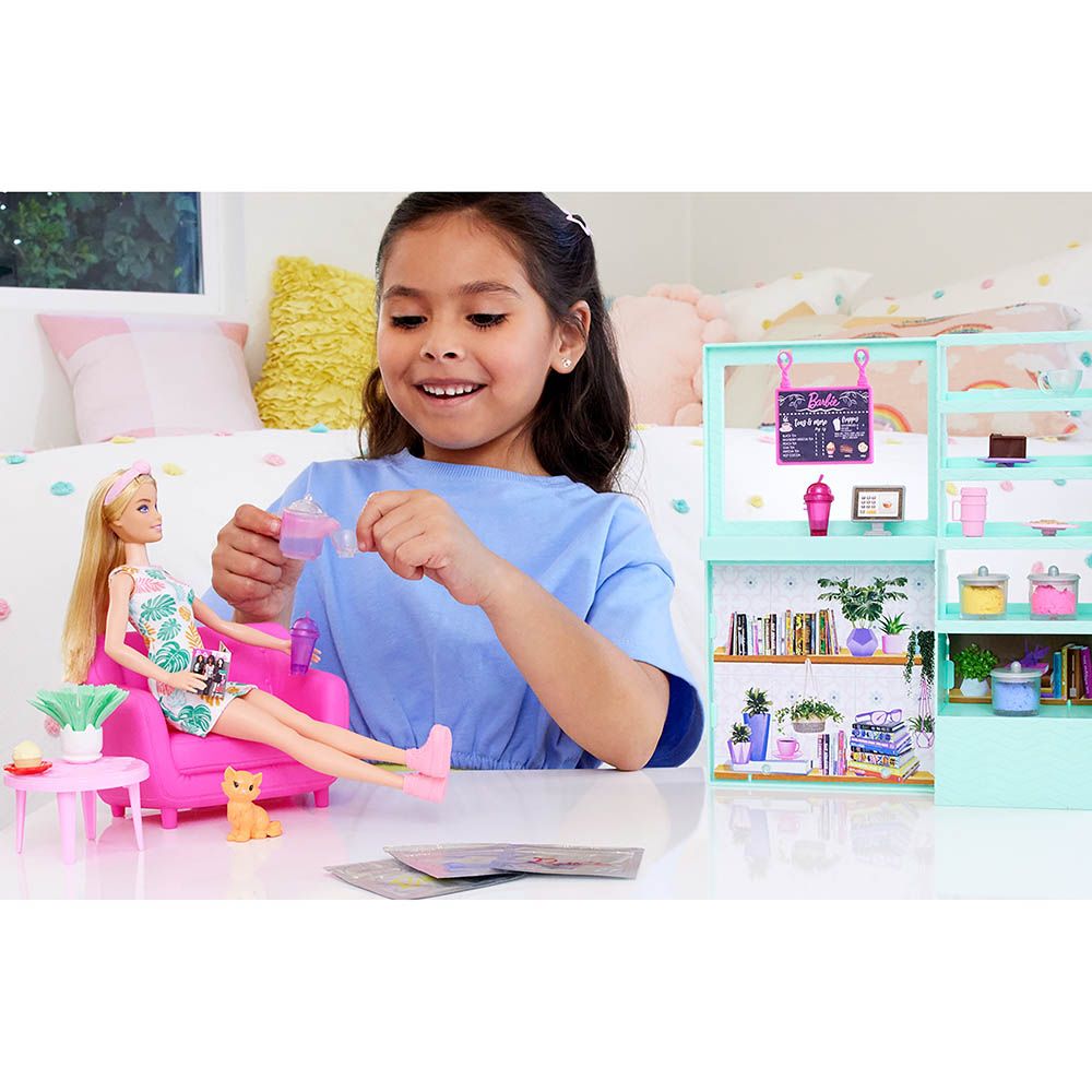 Mattel Games - Barbie Self-Care Tea Shop Playset - 22pcs