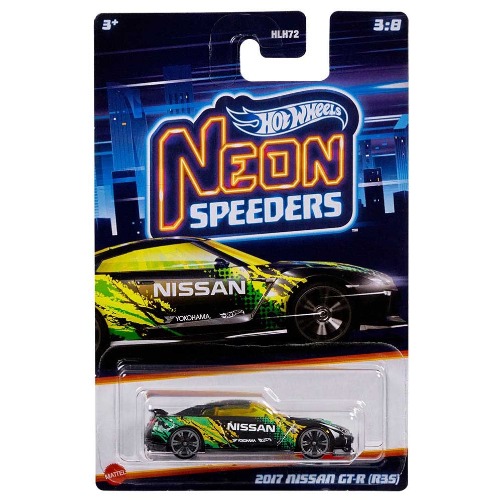 Mattel Games - Hot Wheels Themed Neon Speeders Car 1pc - Style May Vary