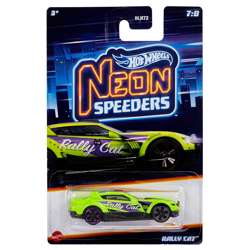 Mattel Games - Hot Wheels Themed Neon Speeders Car 1pc - Style May Vary