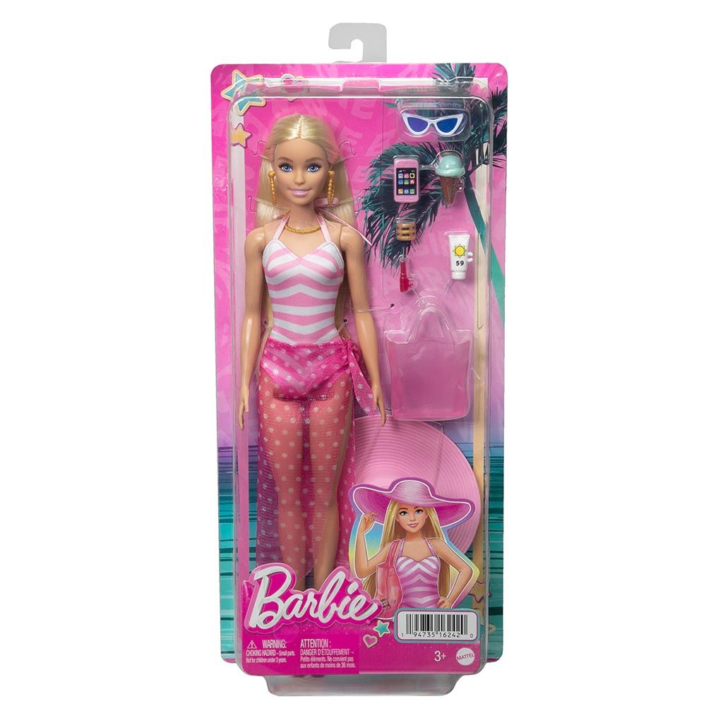 Barbie - Beach Doll With Piece Count