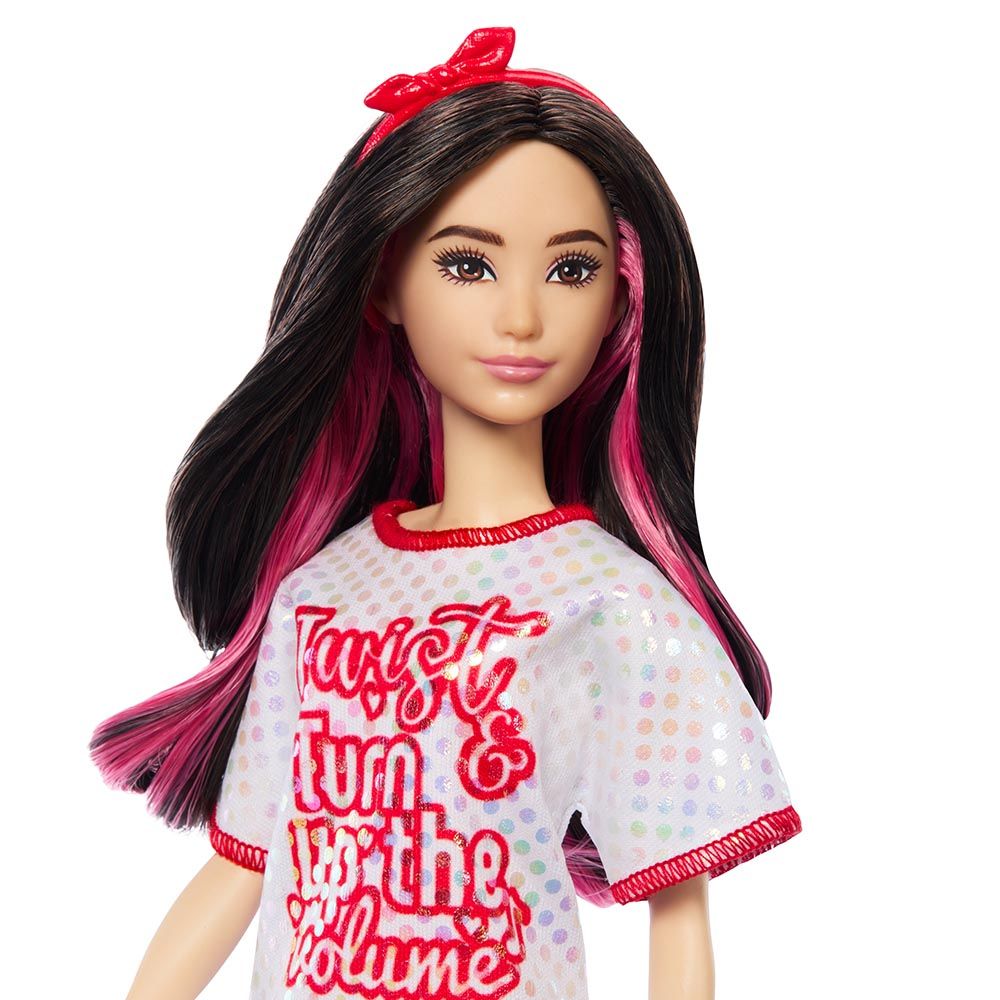 Barbie - Fashionistas Doll - Red Mesh Dress