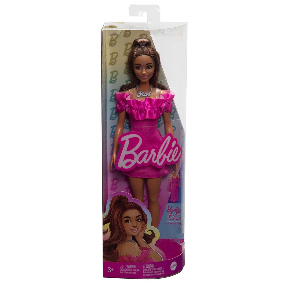 Barbie - Fashionistas Doll - Pink Ruffle Sleeves Dress