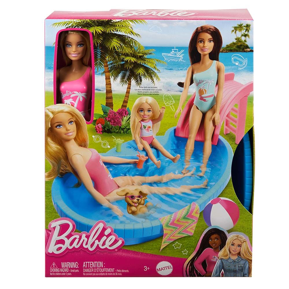 Barbie - Pool With Doll Playset