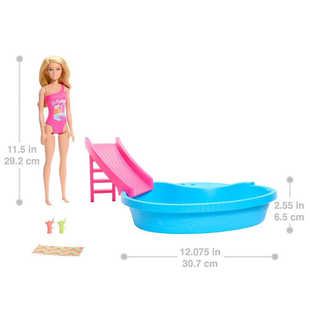 Barbie - Pool With Doll Playset