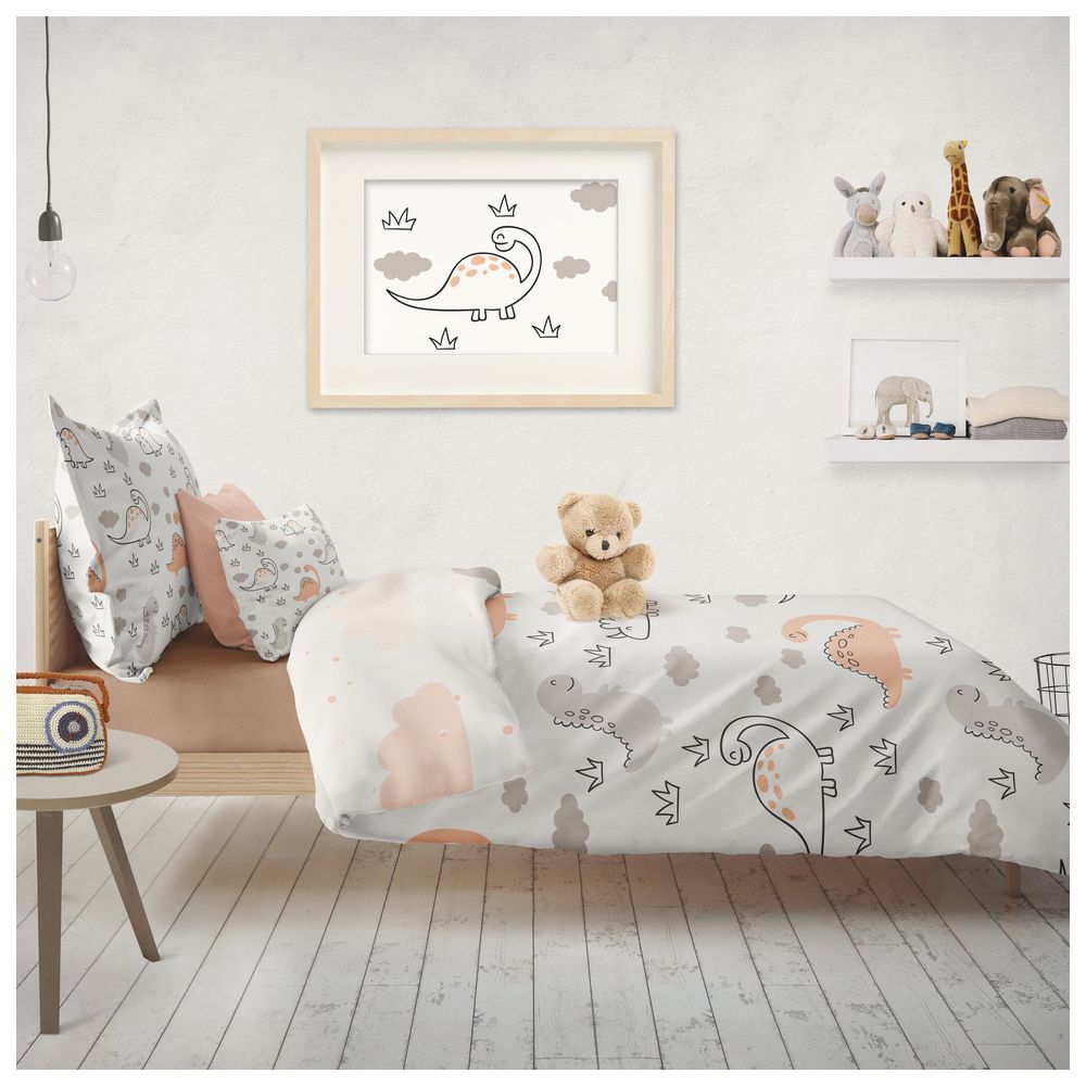 Elli Junior - Duvet Cover Set Dino/Cloud Toddler Bed